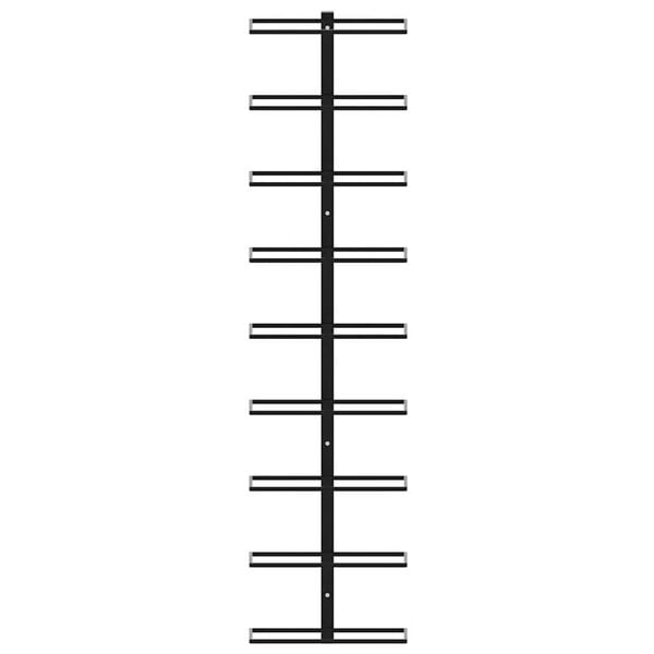 vidaXL Wall-mounted Wine Racks for 18 Bottles 2 pcs Black Iron