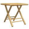 vidaXL Bistro Set Natural Bamboo Bamboo 3 Piece Set Foldable