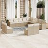 vidaXL Garden Sofa Set Beige and Cream White