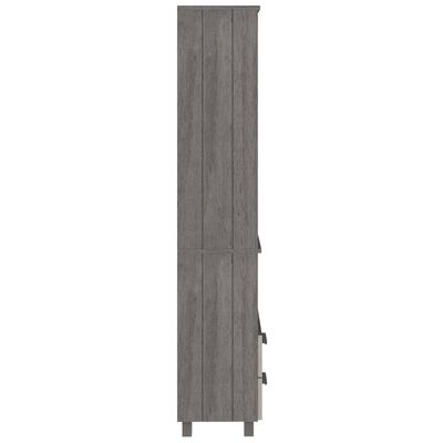 vidaXL Highboard Light Gray 23.6"x13.8"x70.9" Solid Wood Pine