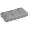 vidaXL Pallet Sofa Cushion Set of 7 Grey 100% polyester Extra Thick