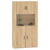 vidaXL Highboard Sonoma Oak Engineered Wood Highboard Rectangular