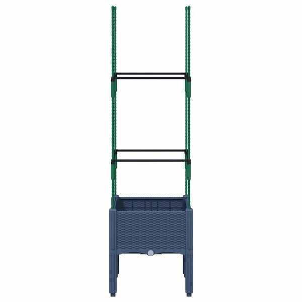 vidaXL Garden Planter Blue Grey Polypropylene Medium Planters