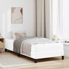 vidaXL Bed Frame with Mattress Pure White 31.50 x 78.74 in Fabric