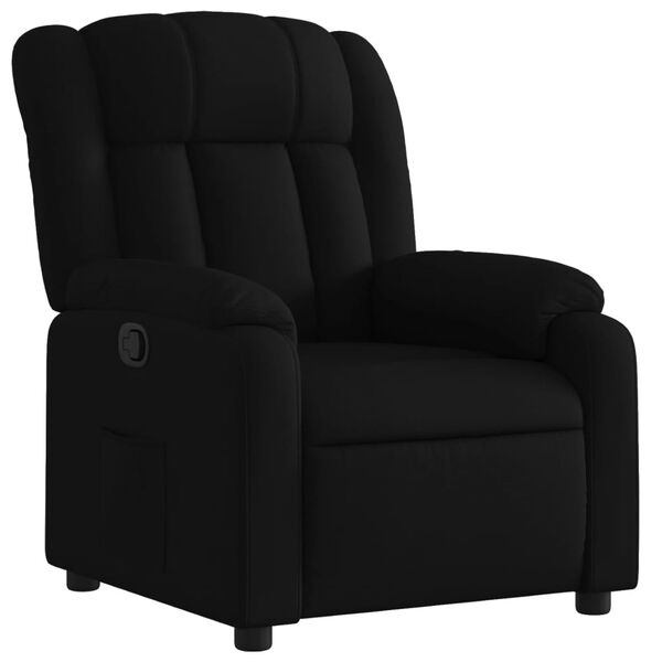 vidaXL Recliner Chair Black 100% polyester, metal, plywood Single