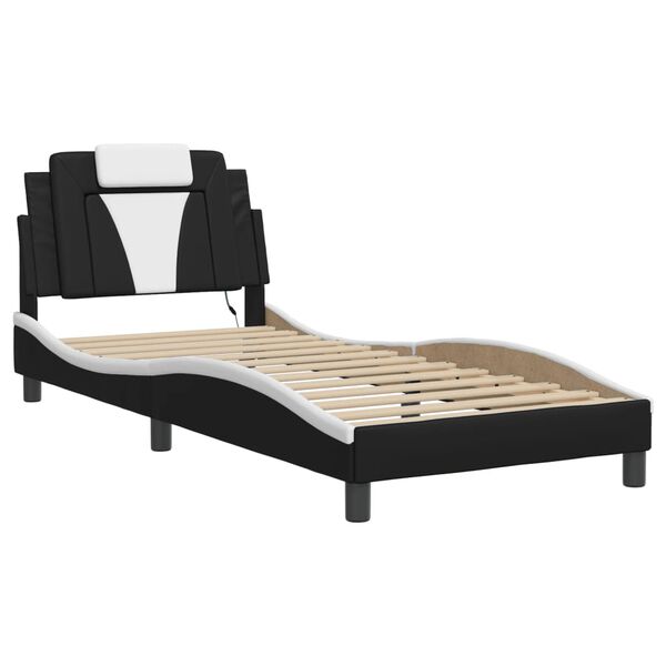 vidaXL Bed Frame Black and White