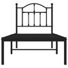 vidaXL Bed Frame Black Steel Small Single Bed Frame Rectangular