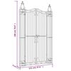 vidaXL Garden Gate Black 47.6"x3.1"x70.9" Wrought Iron