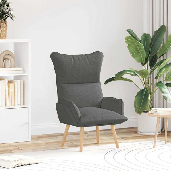 vidaXL Relaxing Chair Dark gray 69 x 74 x 93 cm fabric