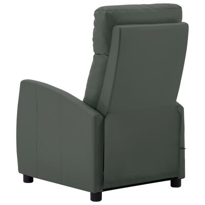 vidaXL Massage Chair Gray Faux Leather