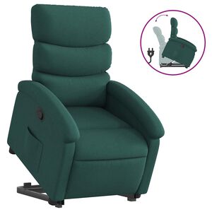 vidaXL Stand Up Recliner Chair Dark Green