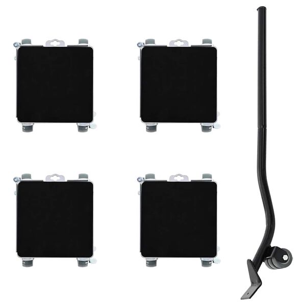 vidaXL Furniture Rollers 4 pcs with Lifter 6.9x6.3x3.0" Steel 3527.4 lb