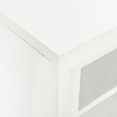 vidaXL Sliding Door Cabinet White 35.4"x15.7"x35.4" Steel