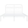 vidaXL Bed Frame White Steel Double Durable Bed Frame Rectangular