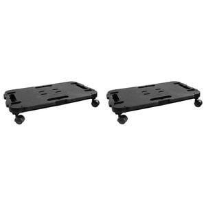 vidaXL Transport Trolleys 2 pcs Black Polypropylene 440.9 lb