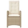 vidaXL Reclining Garden Chair Beige