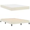 vidaXL Bed Frame with Mattress Cream 55.12 x 74.80 in Fabric