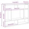 vidaXL Wall Shelf High gloss white Engineered wood 29.5 x 6.3 x 21.7 in