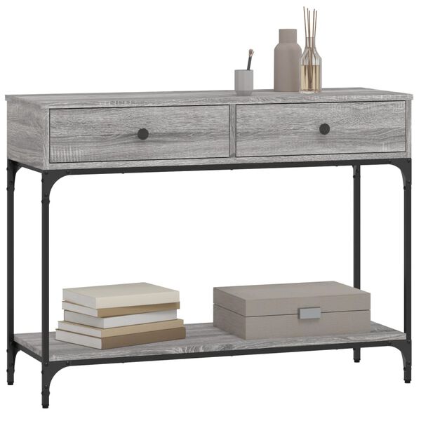 vidaXL Console Table Grey Sonoma Engineered Wood
