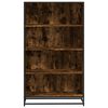 vidaXL Bookcase Smoked oak Engineered wood, Metal Tall Bookcase