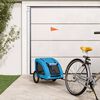 vidaXL Pet Bike Trailer Blue Oxford Fabric, Iron, PVC Small Durable