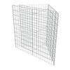 vidaXL Gabion Raised Bed Silver Galvanized Steel 29.5 x 29.5 x 39.4 in