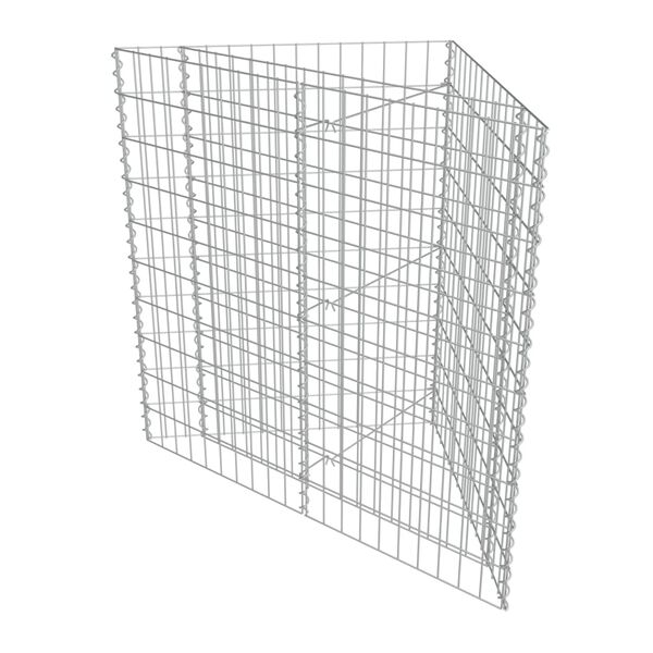 vidaXL Gabion Raised Bed Silver Galvanized Steel 29.5 x 29.5 x 39.4 in