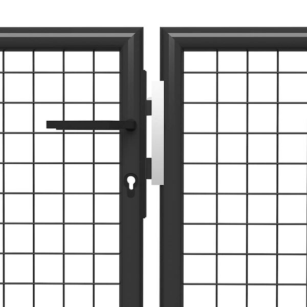 vidaXL Garden Gate Steel 137.8x29.5" Anthracite
