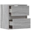 vidaXL Wall-mounted Bedside Cabinet Gray Sonoma Engineered Wood Compact