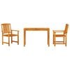 vidaXL Garden Dining Set 3 pcs Brown Solid Acacia wood