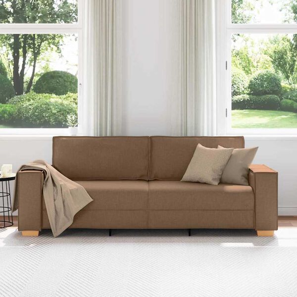 vidaXL Sofa Brown 86.61 x 30.71 x 33.07 in Fabric