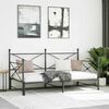 vidaXL Daybed With Trundle Black Steel 39.4 x 78.7 in