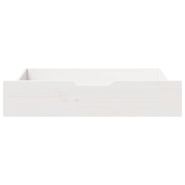vidaXL Under-bed Drawer White Solid Pine Wood 33.5 x 21.7 x 6.7 in