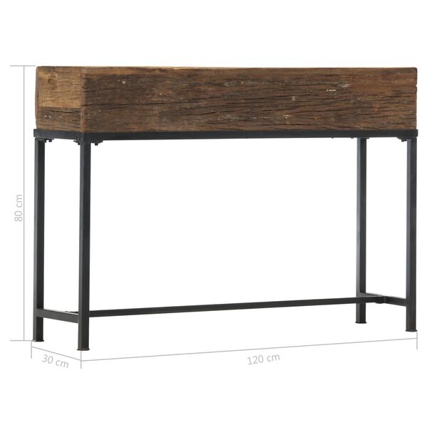 vidaXL Console Table 47.2"x11.8"x31.5" Solid Reclaimed Wood