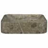 vidaXL Sink Gray 15.7"x15.7"x3.9" Marble