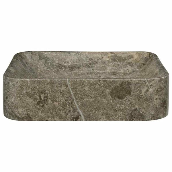 vidaXL Sink Gray 15.7"x15.7"x3.9" Marble