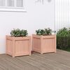 vidaXL Garden Planter Set of 2 Natural wood Solid Douglas wood Large