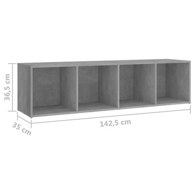 vidaXL 5 Piece TV Cabinet Set Concrete Gray Engineered Wood
