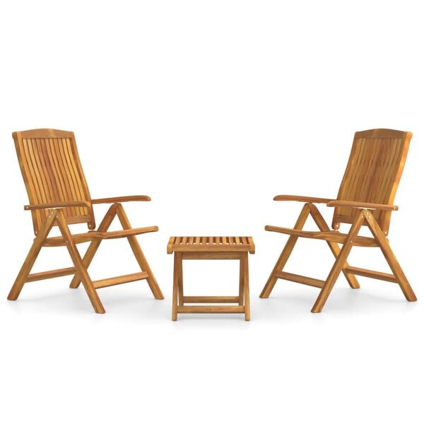 vidaXL Garden Lounge Set Teak Solid teak wood Medium Foldable