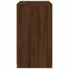 vidaXL Side Cabinet Brown Oak Engineered wood and glass Medium Lights