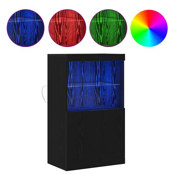 vidaXL Sideboard Black 60 x 37 x 100 cm Engineered wood