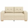 vidaXL Sofa Cream 62.99 x 30.31 x 32.28 in Fabric