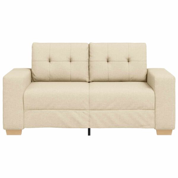 vidaXL Sofa Cream 62.99 x 30.31 x 32.28 in Fabric