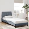 vidaXL Bed Frame Dark Grey Velvet Single Bed Frame Rectangular