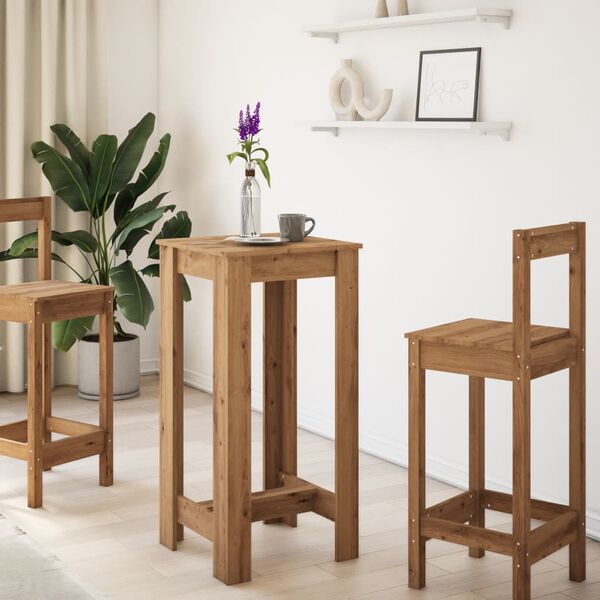 vidaXL Bar Table Artisan Oak 20.1x19.7x40.7" Engineered Wood