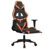 vidaXL Gaming Chair Black and Orange Faux leather, metal, plywood
