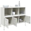 vidaXL Sideboard White Cold-rolled steel 39.6 x 15.4 x 31.1 in