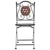 vidaXL Mosaic Bistro Set Terracotta Powder-coated iron, ceramic tile