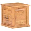 vidaXL Chest Natural wood Solid acacia wood Small Storage Chest Square