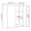 vidaXL File Cabinet White 35.4x15.7x57.1" Steel